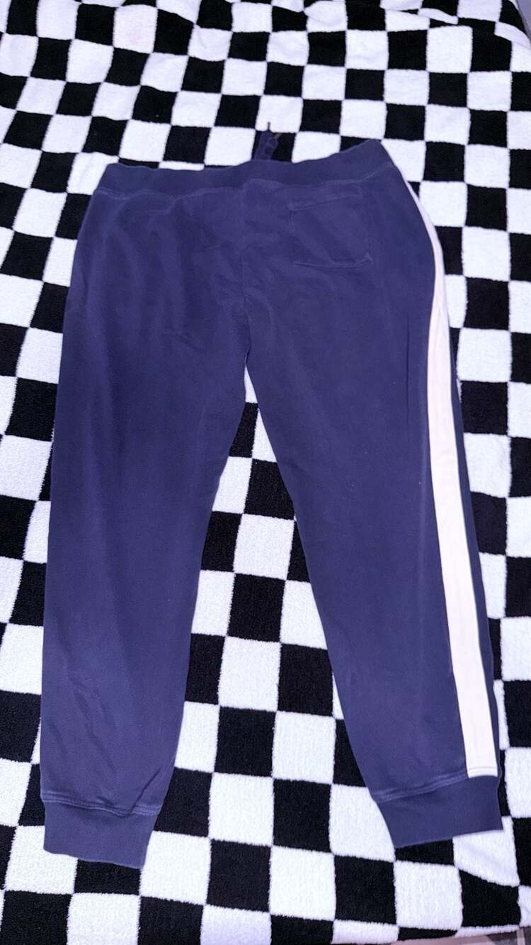 Lauren Ralph Lauren Navy Blue Side-Stripe Jogger Sweatpants Size XL - Picture 2 of 3